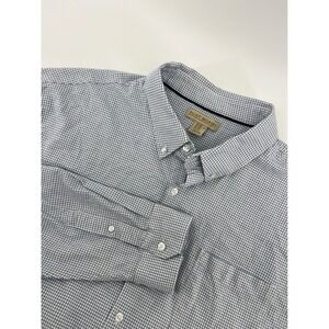 Elliot Mulryan Mens XXL Button Down Shirt Blue Gingham Plaid Check Long Sleeve